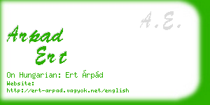 arpad ert business card